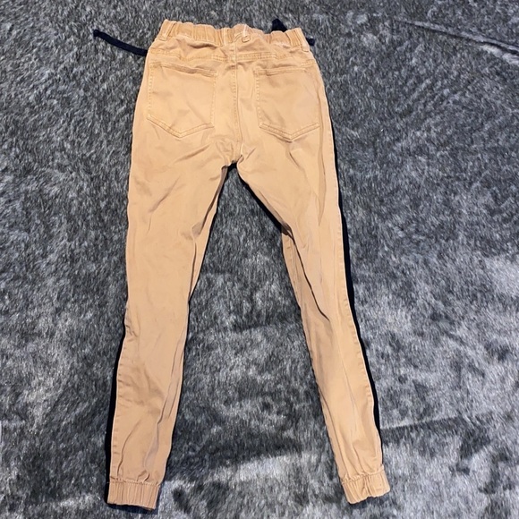 Bluenotes denim khaki black trim boys slim joggers pants Sz  XS - Picture 4 of 12